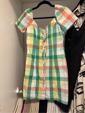 english factory sweater with poplin mini dress Poplin Combo Knit Dress  English Factory